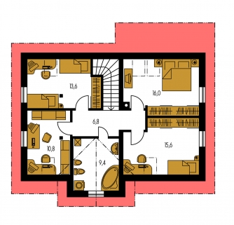 Mirror image | Floor plan of second floor - PREMIER 192